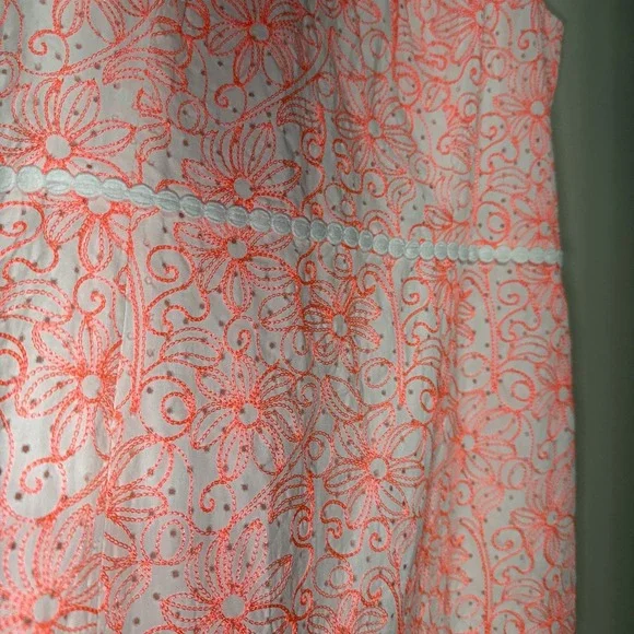 Lilly Pulitzer Ellen Embroidered Lasercut Dress Size 2 - Picture 12 of 15